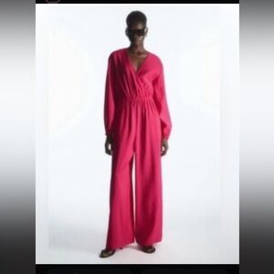 Cos Pink Open Back Jumpsuit